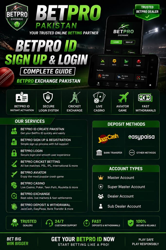 betproexch's tweet photo. Betpro ke id k liye contact krin 03000539153
https://t.co/Ybti3WhscM 
#كاس_العالم_٢٠٢٦ #vecinosallímite #BabalarGünüKutluOlsun #Curaçao https://t.co/N2dfstx1pf