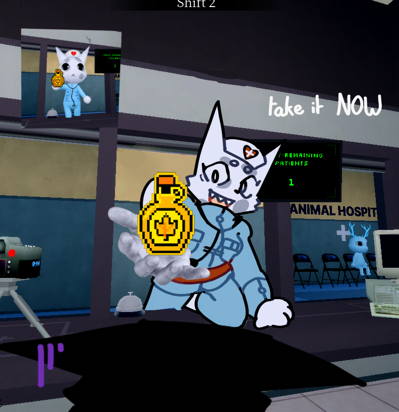 Xiswia's tweet photo. #animalhospitalanomaly SHENANINGANS WITH MY PARTNER @inkylyrics 

#headagent #secretagent #headnurse #animalhospital https://t.co/UPHeWHNzLe