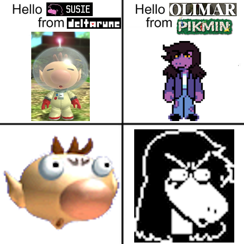 TheActualLuka's tweet photo. Susie is Olimar's daughter theory #pikmin #deltarune https://t.co/kpKEs5WQTH