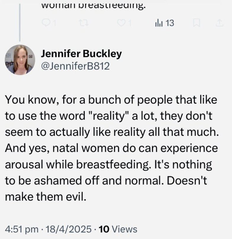 WomenReadWomen's tweet photo. @reduxx Man says having an infant suckle him is not part of a sexual fetish.

Same man says that women experience sexual "arousal" while breastfeeding.

This man insists he's a woman.

Hmm 🤔 https://t.co/mmDhMCAZYv