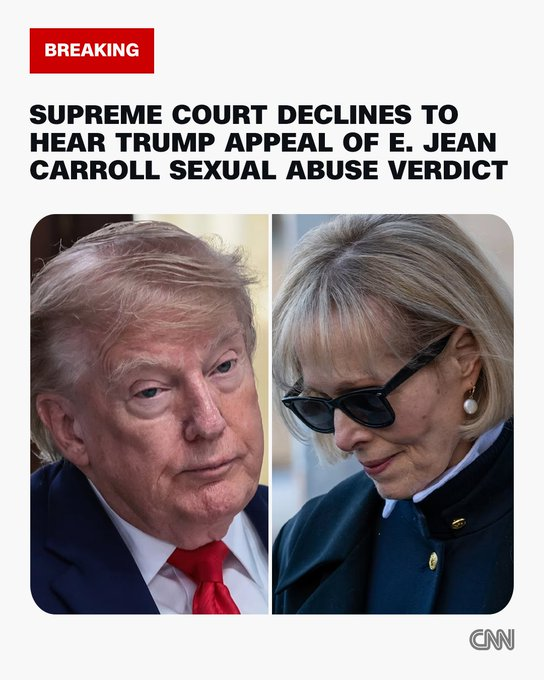 YourAnonNews's tweet photo. SCOTUS tells convicted felon, sex offender, rapist Trump to fuck off and pay. https://t.co/KiZiJaFAT5