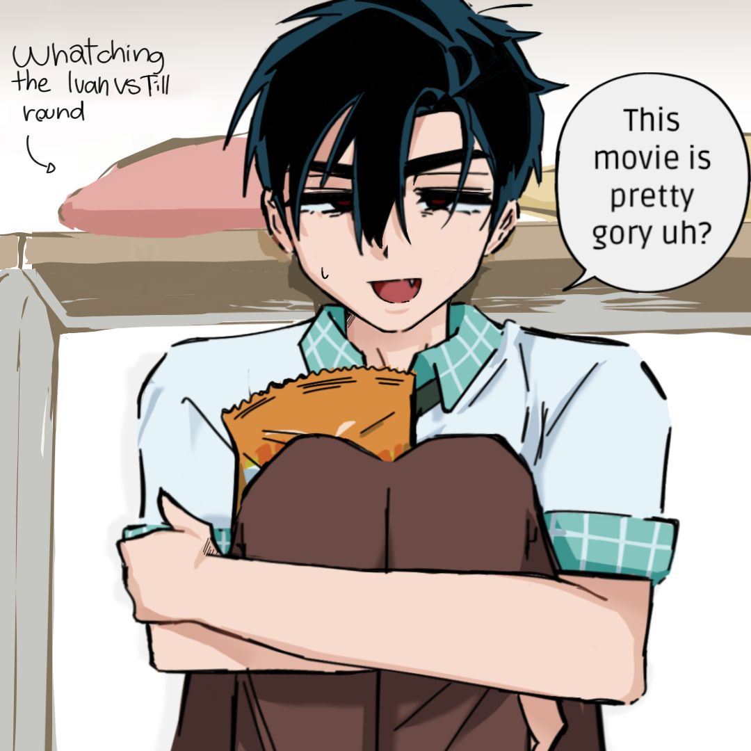 Mikadrawsalnst's tweet photo. Movie reactions! 4/11 Hs #ivantill comic #ALNST #ZOMST// poor till he got too attached to ivans character in the movie... https://t.co/3lb4QZrk8W