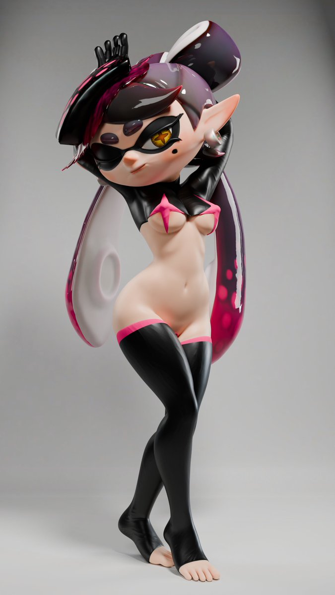 NonExisterNSFW2's tweet photo. me old unfinished attempt of modeling Nonon Jakuzure final outfit over @Ficticide's Callie https://t.co/GoXwZp8KrS