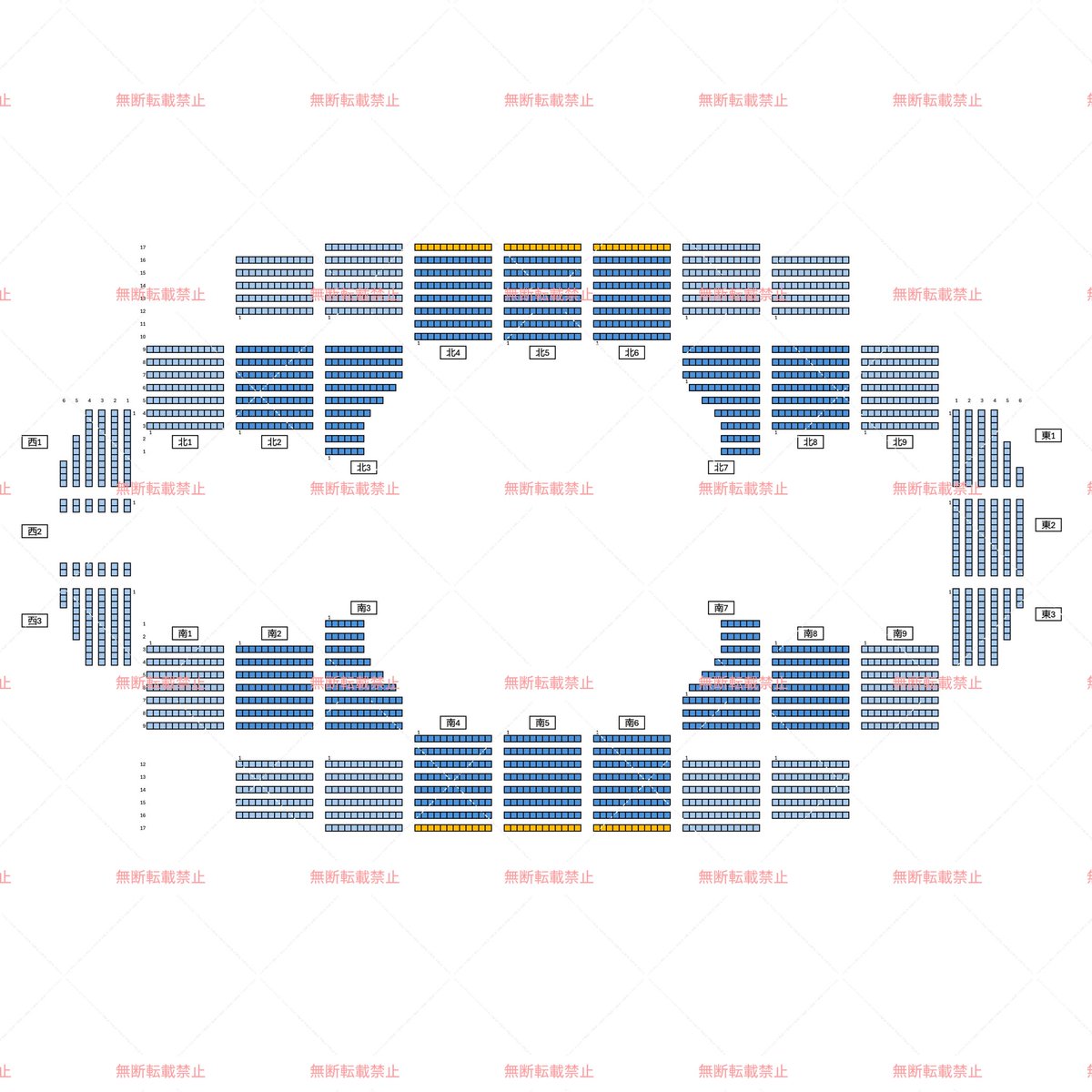 oririn766417's tweet photo. FANTASTICS LIVE TOUR 2026 SUNFLOWER チケット ファンタ アリツ アリーナツアー　

7/1 7/2 大阪城ホール　座席予想

座席番号は北と西から1番〜12番だと予想しております https://t.co/W4kAzi8ZXU
