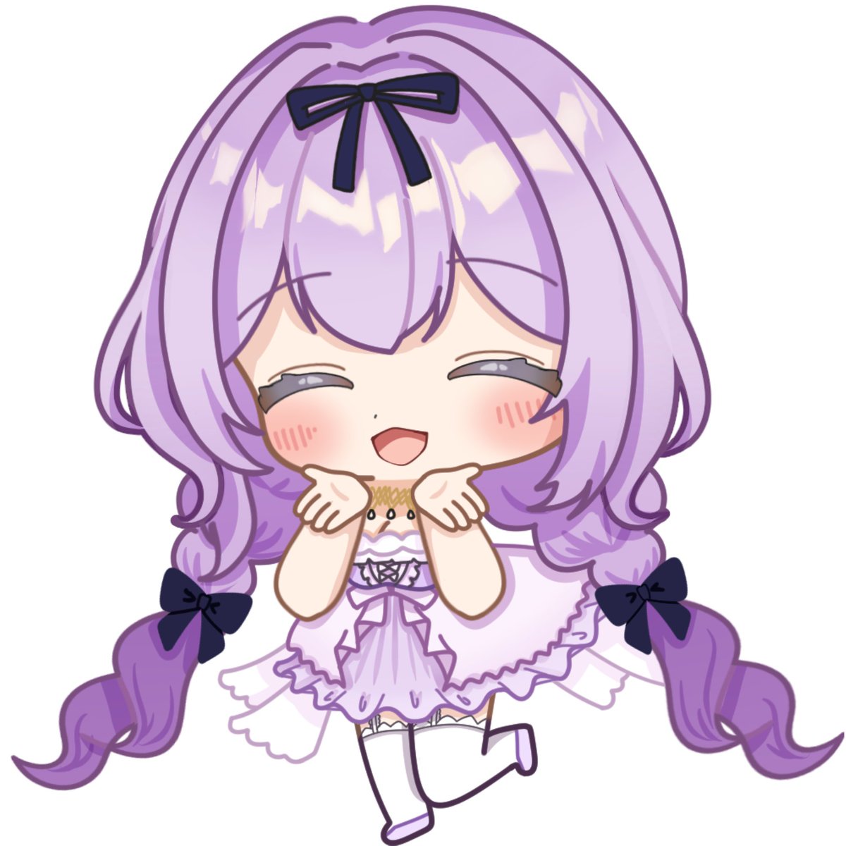 monemelon9's tweet photo. この度はちぇし様 @cheshi_dashi にもねのかわいいデフォルメを描いていていただきました〜💜
表情はニッコニコ２つとウィンクと！

つなぐから依頼させてもらって
おすすめの絵師様だよ〜🍈

https://t.co/imZmGF9Nzu https://t.co/w0kN6WmctO