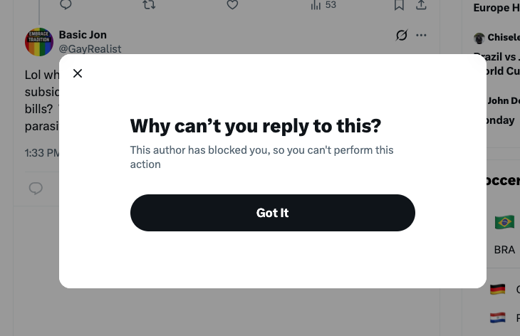 brunmad's tweet photo. @DanFriedman81 @jessesingal This guy replies to me with a question, then blocks me before I can answer. Well played, sir. https://t.co/Bzhuk6uMYj