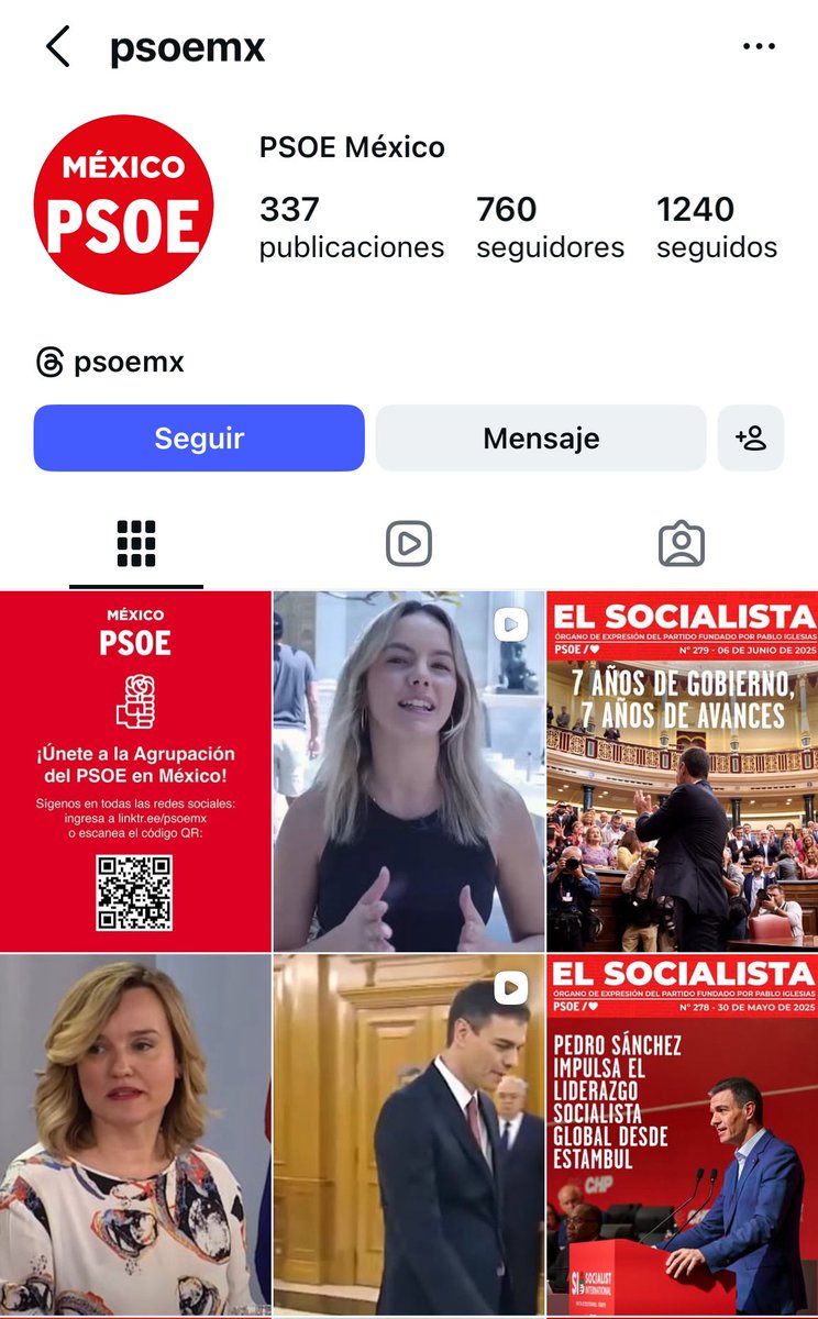 unaicano10's tweet photo. El PSOE acaba de abrirse dos cuentas de Instagram para pedir el voto en Argentina y México.

Con su ‘ley de Nietos’ van a tener tres millones de votos de “nacionalizados” que podrán escrutar en la provincia necesaria para rascar más escaños.

Es el escándalo más grande de la democracia. Están dando un pucherazo en nuestra cara basándose en la “Guerra Civil” que desenterró Zapatero para perpetuarse en el poder y no entrar en prisión.