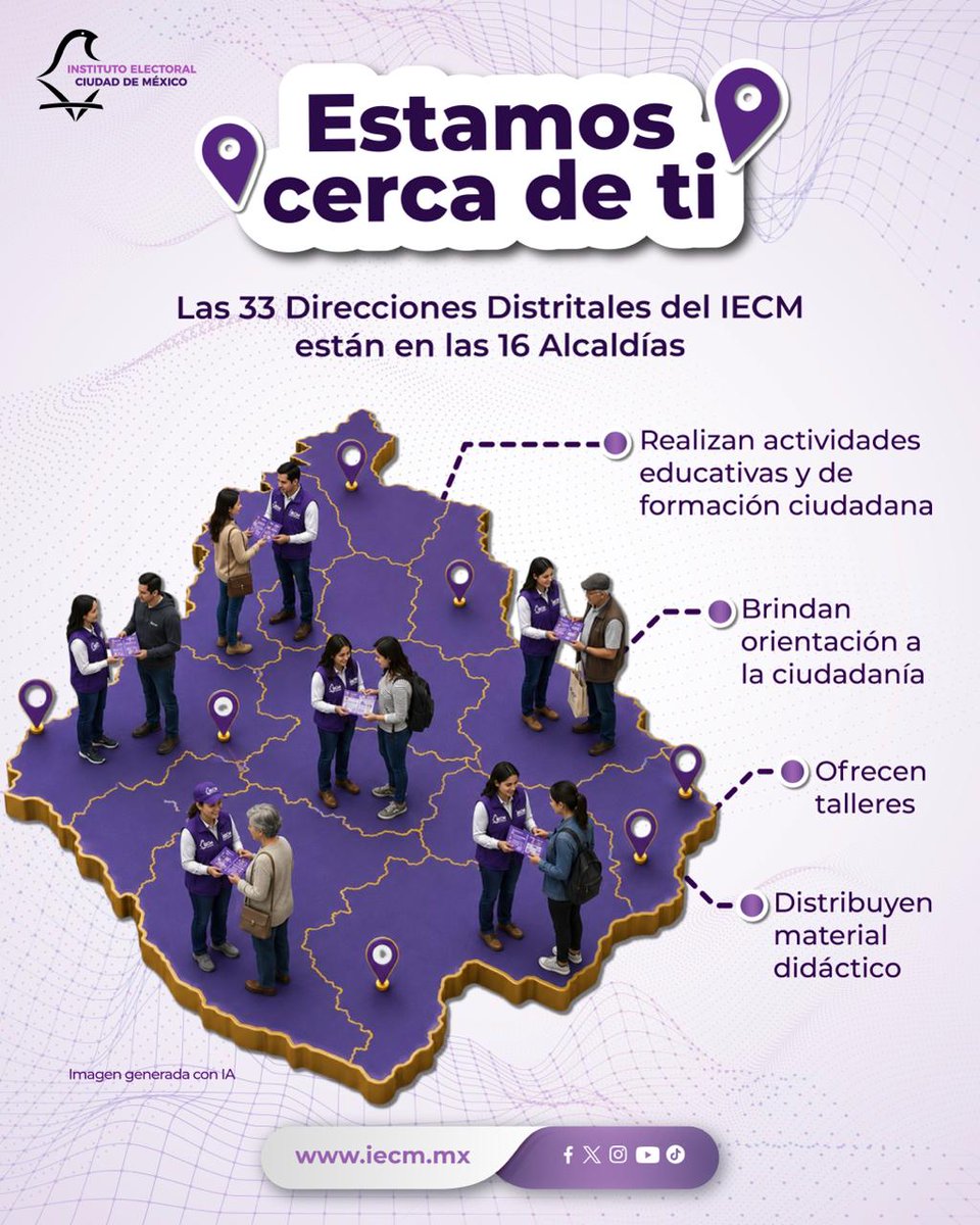 IECM_D13's tweet photo. El IECM cuenta con 33 Direcciones Distritales en la Ciudad de México, donde podemos orientarte sobre temas de participación ciudadana, educación cívica y derechos político-electorales. Ubícanos en https://t.co/sjUu1CmlOo https://t.co/TwyItEwuiX