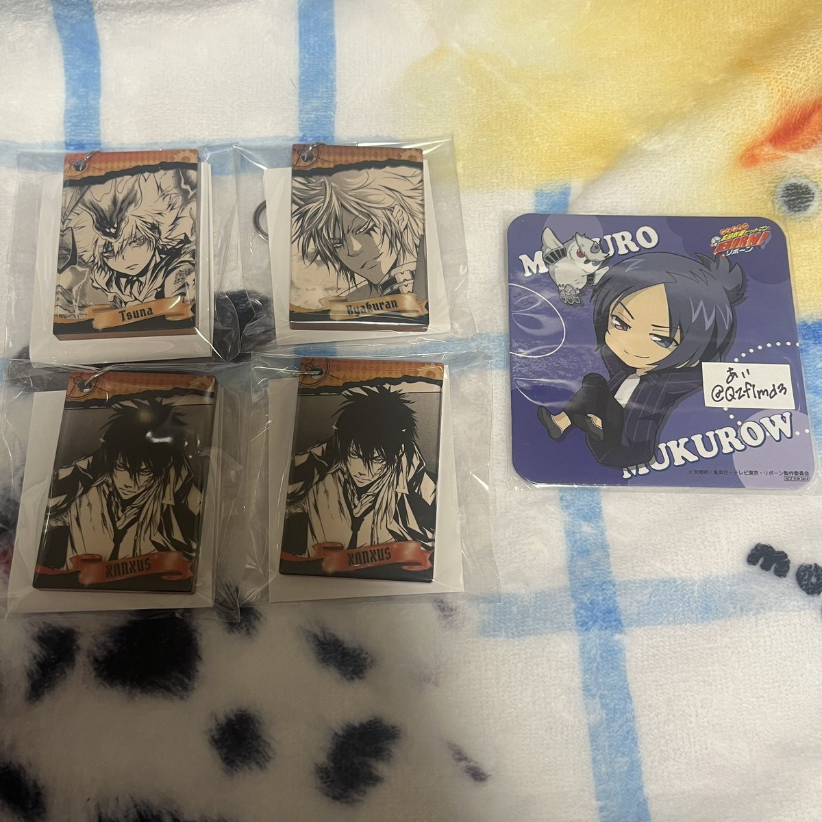 QZflmd3's tweet photo. 【交換/譲渡】家庭教師ヒットマンREBORN！　リボーン　中国　キーホルダー

譲　綱吉.白蘭.XANXUS

求　骸 または 定価+送料

譲渡は纏めてのお譲り優先
郵送 https://t.co/DoeIXCwP0Q