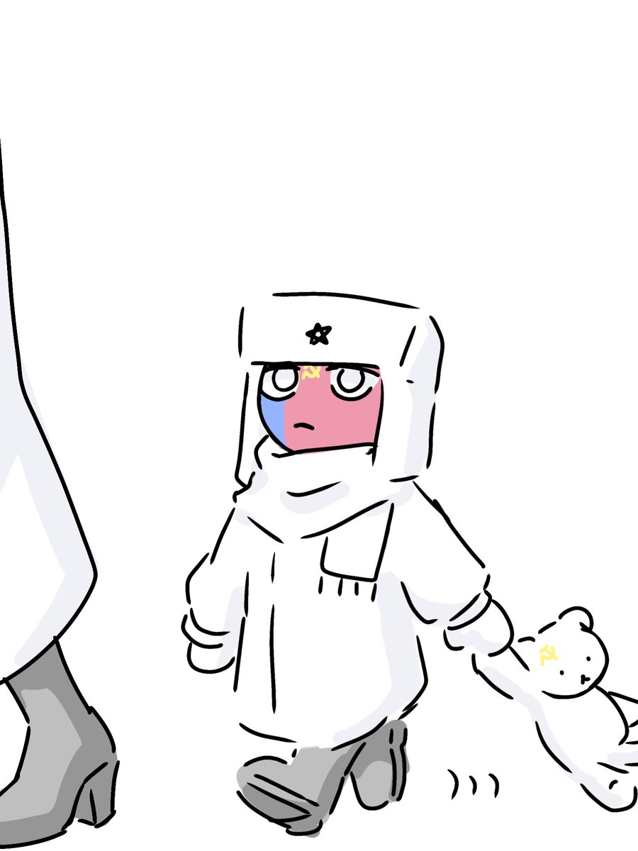 yuuharu_6200's tweet photo. お友達のくまさんと一緒にぱぱについて行く🇷🇺🧸💕︎
 #カントリーヒューマンズ
 #CountryHumans https://t.co/OPC9Sky32U