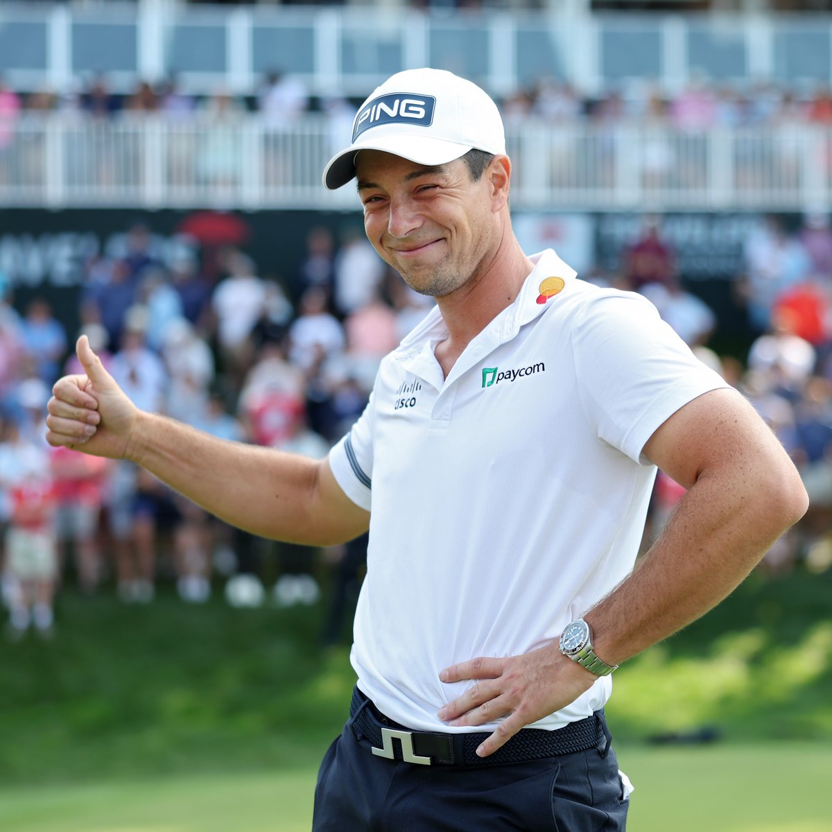 DPWorldTour's tweet photo. 9AM: Play-off starts 
9:13AM: Hovland wins play-off

👍 https://t.co/yj9rbCqf7x