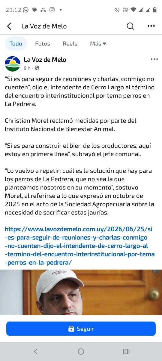 PA_Uruguay's tweet photo. ❌🚨 URGENTE 🚨❌
El intendente de Cerro Largo, CHRISTIAN MOREL, pretende matar a más de 200 perros.

Son animales abandonados por vecinos y productores, los mismos que él defiende. 
La Intendencia también es responsable: no ha hecho NADA para cambiar esta realidad. https://t.co/xBtV5yg8lV
