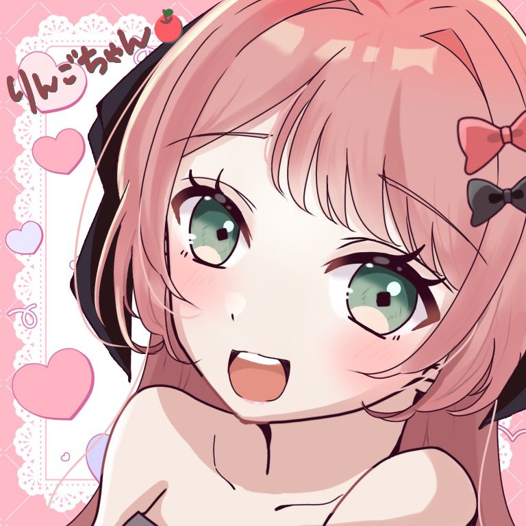 ンゴに届け #りんご展覧会 いつだってﾋﾞｯｸﾞﾗﾌﾞなりんごちゃん🍎🎀🫶🏻