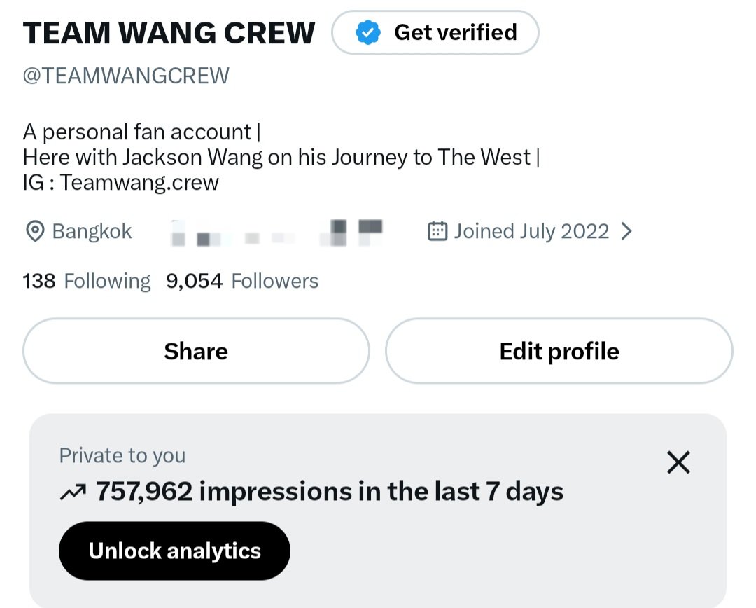 TEAMWANGCREW's tweet photo. My 757,962 impressions for you 🫡 @JacksonWang852 

— One of 你的我们

#JacksonWang https://t.co/qXhF8UHN0z