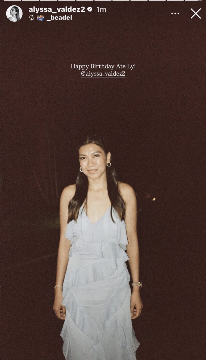 letletalinsunu1's tweet photo. “Happy Birthday Ate Ly ⁦@AlyssaValdez2⁩ “- Beadel bday greeting to Alyssa Valdez https://t.co/pjtqS2LwcQ
