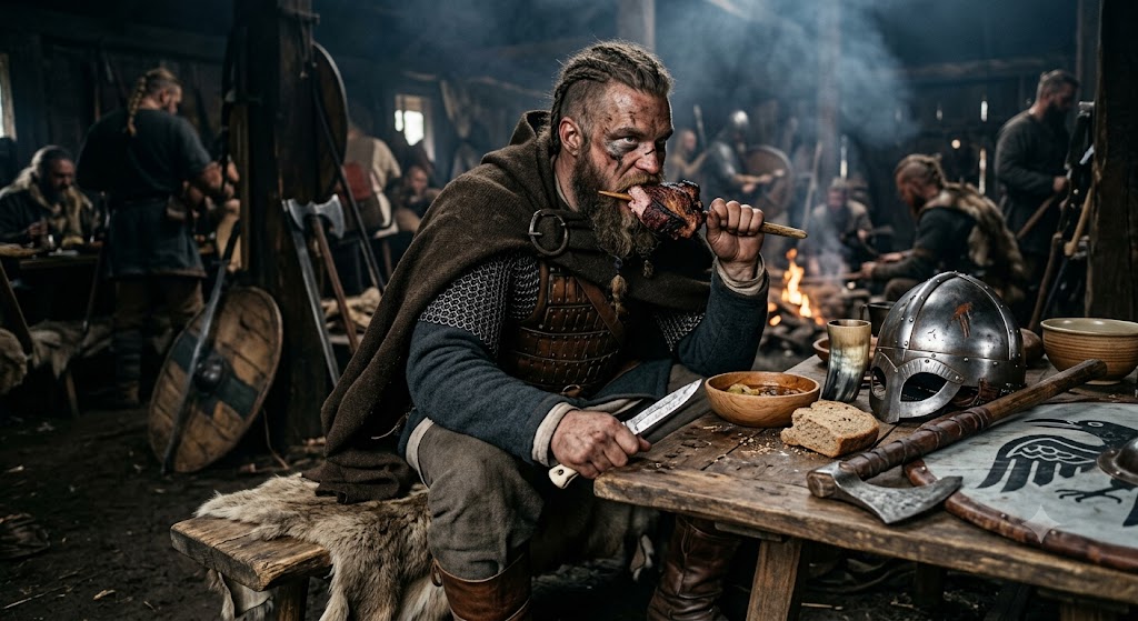 SamaHoole's tweet photo. What the Vikings ran on:
- Fatty fish, herring, salmon, cod dried hard as oak
- Beef, mutton, goat, pork, and horse
- Butter and dairy in quantities that would put a modern dietitian on the floor. The legal sea ration was close to 300g of butter per man, every single day.
- Cheese, curds, skyr, soured milk by the pail
- Whale and seal off the northern coasts

What never once passed their lips:
- Seed oil
- Refined sugar
- Protein powder
- An energy gel
- Anything built in a factory

What they did on it:
- Crossed the Atlantic five centuries before Columbus
- Raided and ruled from Dublin to Constantinople
- Pulled oars across the open North Sea for days at a stretch
- Stood taller and stronger than most of the men they came up against, with the heavy-boned, deep-muscled skeletons still proving it a thousand years on

What the modern athlete runs on:
- Pasta the night before and a sachet of sugar at mile twenty, with a paramedic on standby

They built their bodies on butter, fish and red meat, and used them to take half the known world. We engineer ours in a lab and tap out at the finish line.
