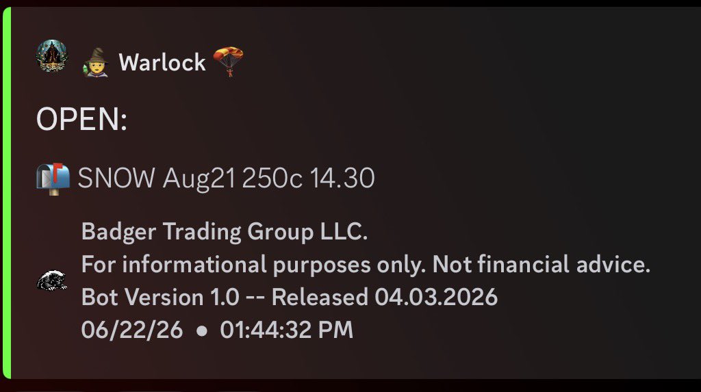 Warlock_Trades's tweet photo. When you see the move coming before the rest and get to sit back and watch others finally clue in. And we but this up all last week. Time to get paid. More alerts like these only in the den. https://t.co/lTq0tMHQgp