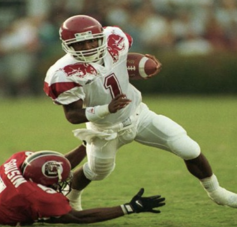 ChrisVannini's tweet photo. ✍️ The 1990s gave us some of the weirdest college football uniforms in history.

Before Nike/Adidas took over, Apex One flew too close to the sun. Here's the backstory. 

"Those were just hella atrocious."

Story: https://t.co/mIYysqWD5m https://t.co/fsDTlRXYPX