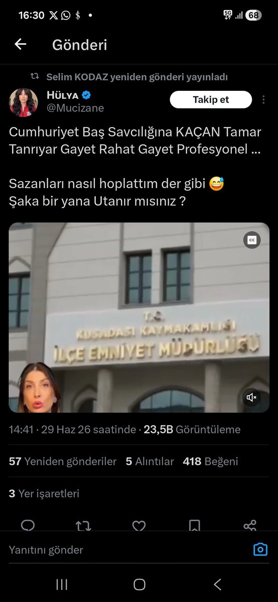 NttTutac's tweet photo. Tamar hanım sizi kaçmak ile itham edenlerden biri de bu kadın. https://t.co/5soDEwGBG4