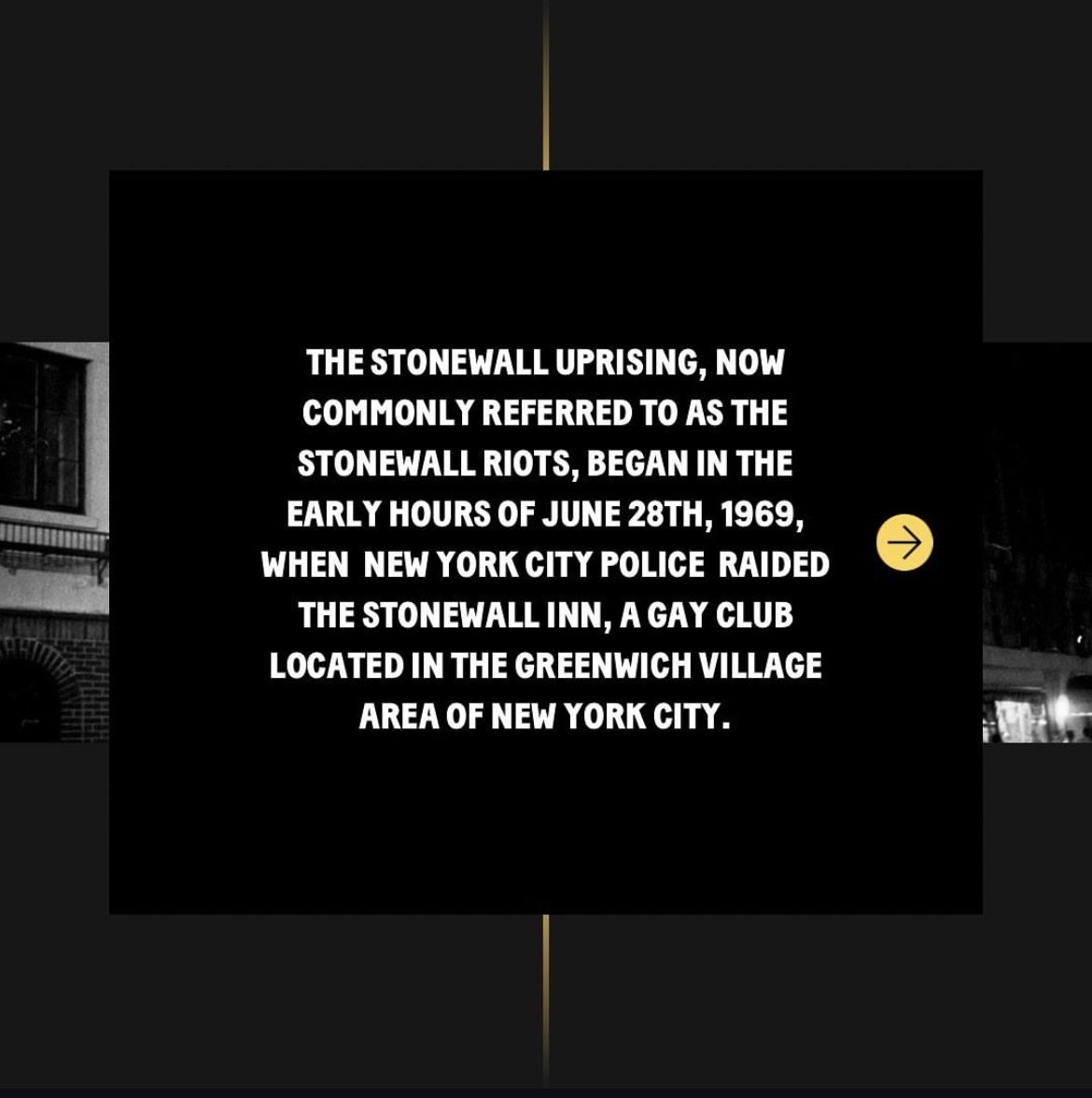 jvplive's tweet photo. When the police raided New York’s Stonewall Inn in the early hours of June 28th, 1969, the queer and trans community of New York came together and, following the lead of Black trans activists, rose up to defend themselves.

The Stonewall Riots were a pivotal moment in the Gay Rights movement in the United States, galvanizing queer activists and leading to New York's first PRIDE parade one year later.