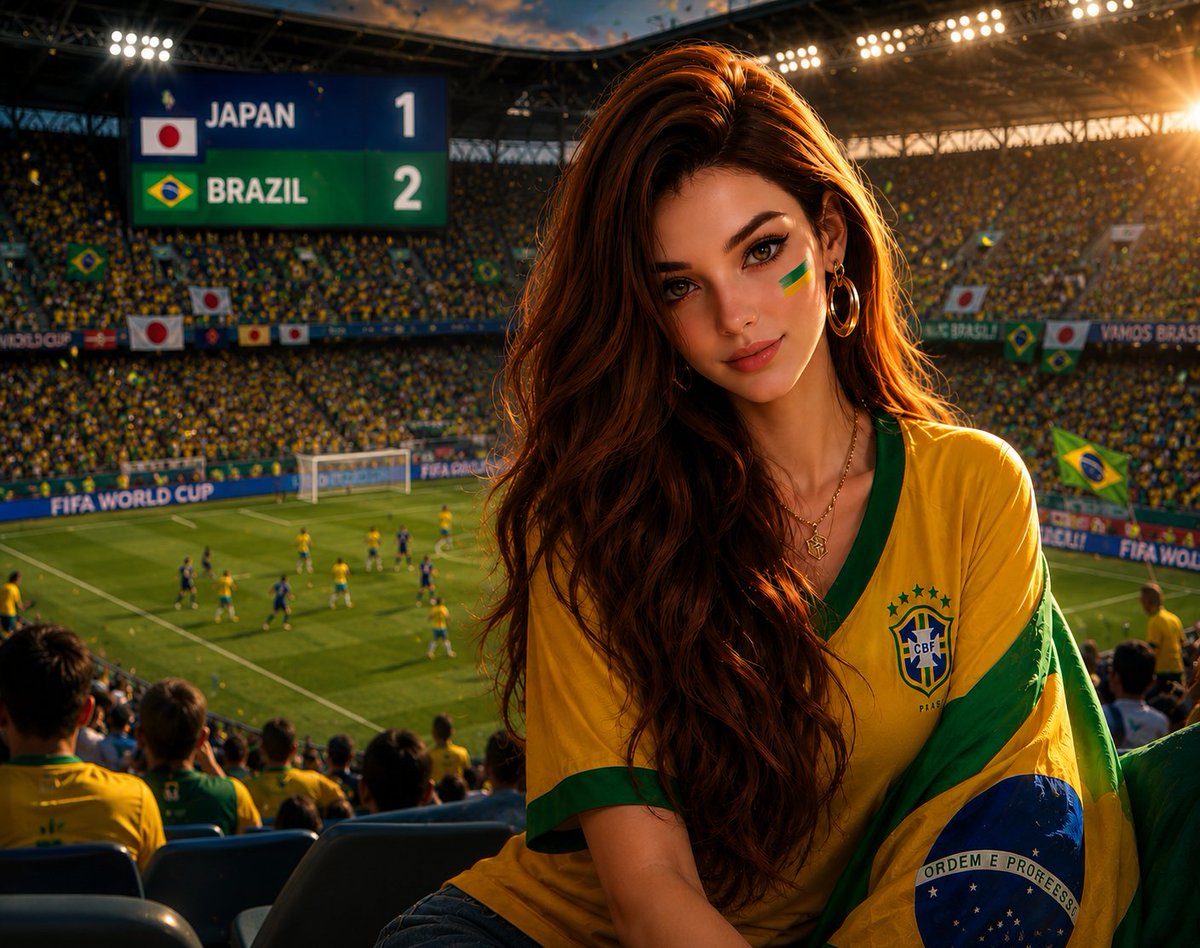 Saanjana_Nikita's tweet photo. Brazil 🇧🇷 vs Japan 🇯🇵 today. 
Round of 32. 

Vini Jr. has been on another level under Ancelotti, 
with 7 goals in 12 games already. 

He only had 6 in his 39 games before that. He and Cunha are really starting to click.

That said, Japan has already proven what they are capable of. After coming back from a 2-0 deficit to defeat us 3-2 last October, 

this will be a challenging encounter.

Kickoffs are at 5 pm in Houston. 
Feeling good about this one. 

Vamos! ⚽🔥

#FIFAWORLDCUP2026 #BRASIL