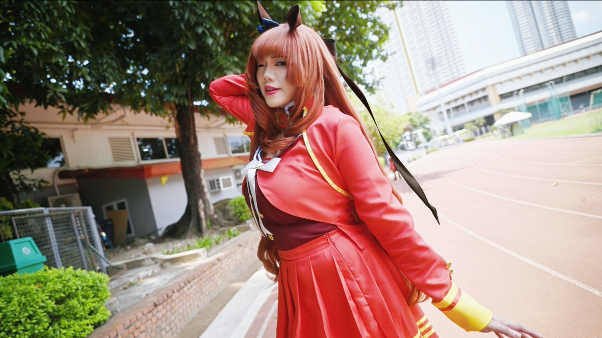 o_nessa_n's tweet photo. The track's like a dance floor, and I'm feelin' groovy today!♪

#Maruzensky
#Umamusume
#Umamusumeprettyderby
#MaruzenskyCosplay https://t.co/yXp5mVzX2B