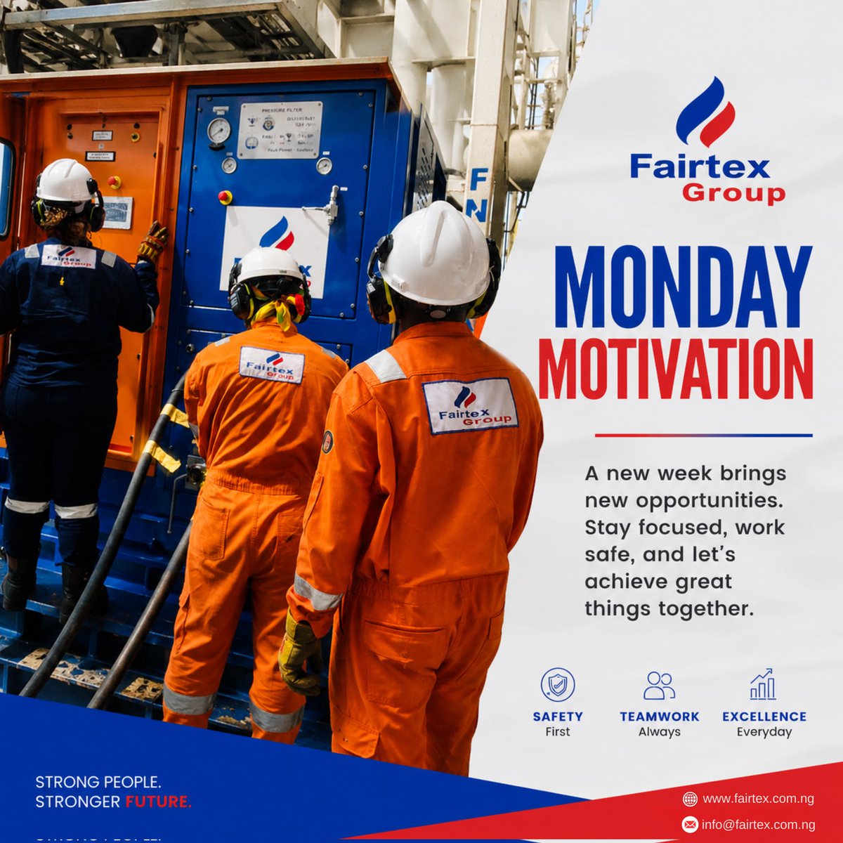 Fairtex_ltd's tweet photo. New week, new opportunities. 

At Fairtex Group, we step into this week with focus, commitment, and a drive for excellence. Let’s stay safe, support one another, and work together to achieve outstanding results.

Here’s to a productive and successful week ahead! 💪
#fairtexgroup https://t.co/zftyZ8SfDo