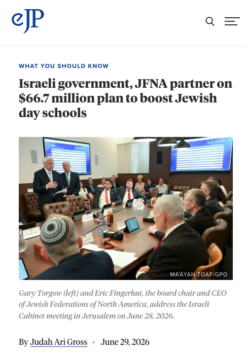 LaraFriedmanDC's tweet photo. Having lost current generation, Israel, w/ support of legacy US Jewish orgs, approves plan to fund US Jewish day schools. Bibi: "This is a major investment in the next generation of the Jewish People, in its identity, its values and its deep connection to the State of Israel” 1/ https://t.co/Yp65r7MJIM