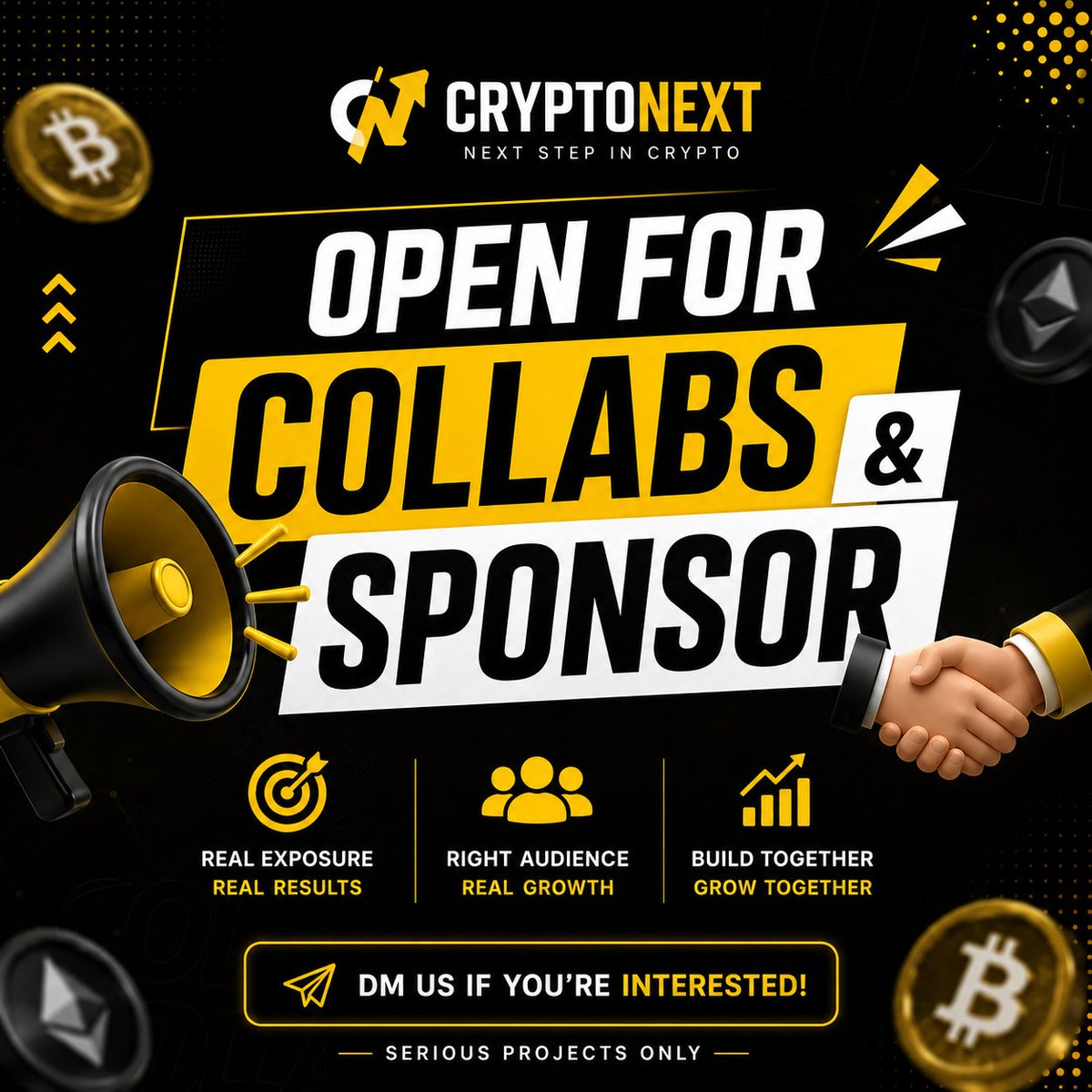 🚀 CryptoNext is now open for Collabs & Sponsorships. Want to promote ...
