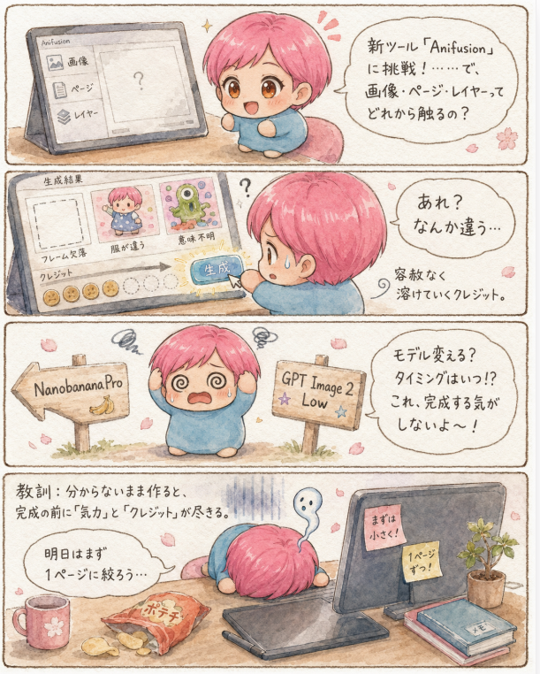 AI Manga Tool Struggle Comic