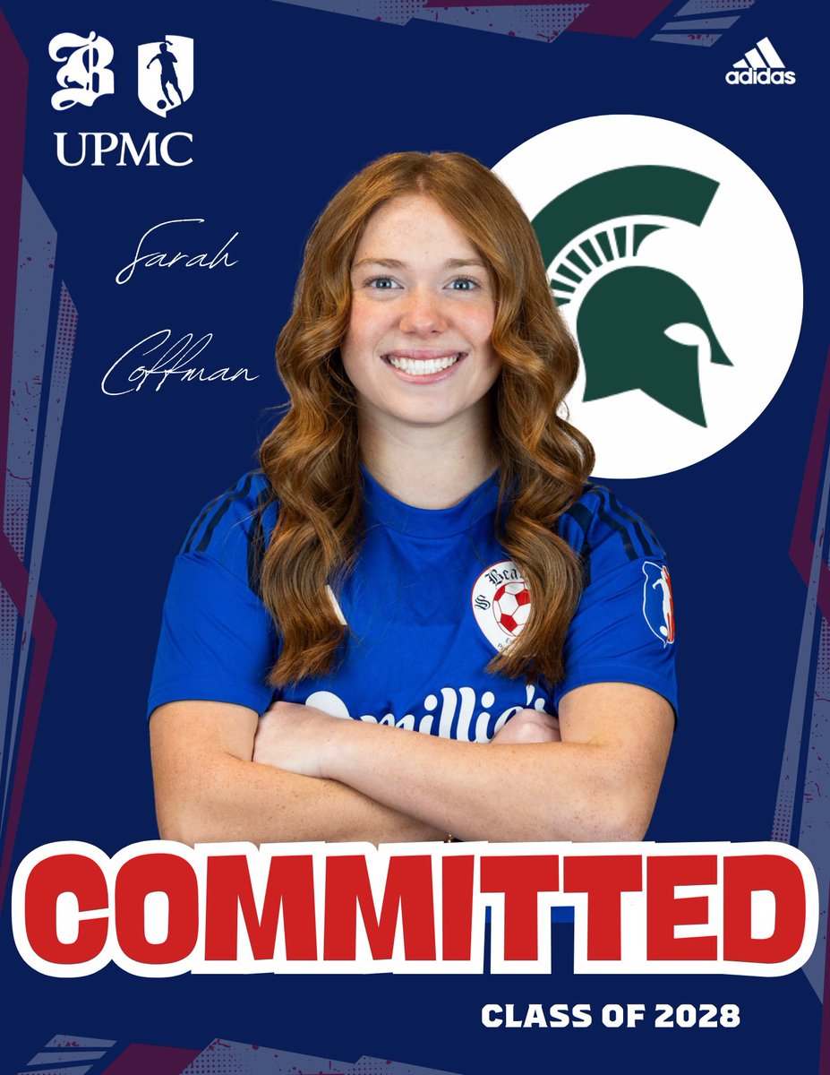 BeadlingSoccer's tweet photo. Congratulations to Sarah Coffman on her commitment to Michigan State University! We are incredibly proud of all you’ve accomplished and can’t wait to see what you’ll achieve next. Go make Beadling proud! 💙💚
#weartheB @TheSoccerWire @TopDrawerSoccer @pghsoccernow https://t.co/vo1vd11170