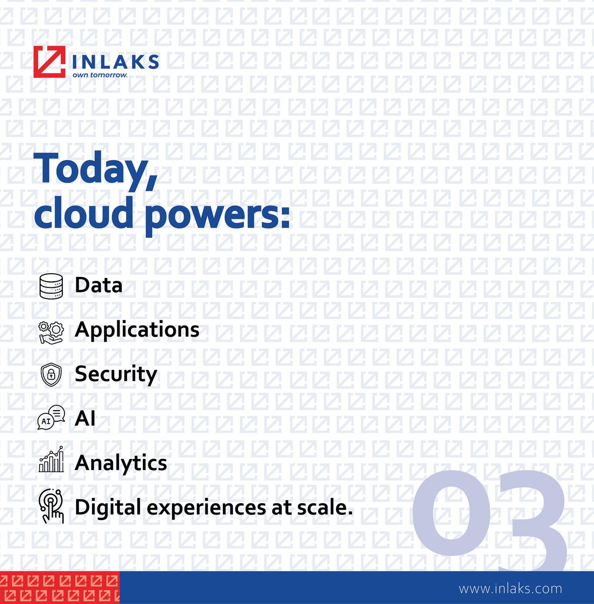 Inlaks's tweet photo. The success of a cloud strategy is determined by the decisions surrounding it.
Architecture. Security. Integration. Resilience. Scale.

Inlaks and Huawei Cloud help organizations make those decisions with confidence.

Speak to us today

+2347026680111 
info@inlaks.com https://t.co/EQlmKZjiCn