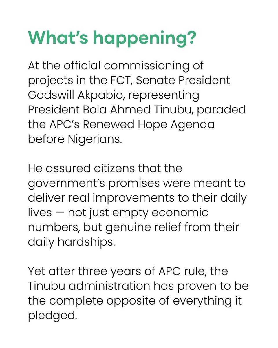 wearegst's tweet photo. Tinubu’s presidential campaign was built on renewed hope. 

Three years later, Nigeria is sinking in hopelessness. https://t.co/SthwcUjaTR