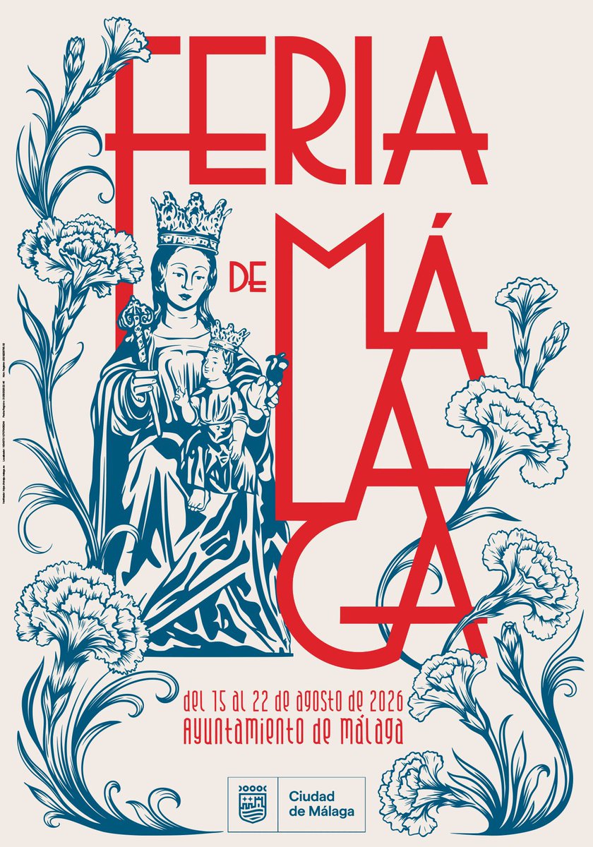 MonteCalvario's tweet photo. #FeriaMLG | El cartel oficial de la Feria de Málaga 2026 une el talento de nuestra hermana 𝗣𝗮𝘁𝗿𝗶𝗰𝗶𝗮 𝗖𝗮𝘀𝘁𝗿𝗼 con la presencia de nuestra patrona, 𝗹𝗮 𝗩𝗶𝗿𝗴𝗲𝗻 𝗱𝗲 𝗹𝗮 𝗩𝗶𝗰𝘁𝗼𝗿𝗶𝗮.

¡Orgullo para nuestra Hermandad y para Málaga!

#CofradíasMLG https://t.co/2XU6TstsZB