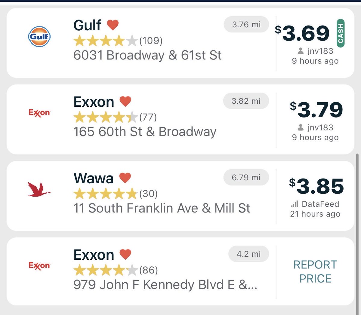 Blueyeszee's tweet photo. @EricLDaugh @realDonaldTrump check out NJ prices!! https://t.co/DWRPhd3WUc