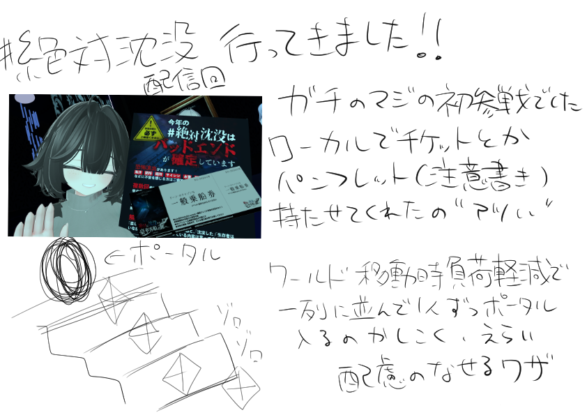 BUNAPI_ni_VRC's tweet photo. #絶対沈没　行ってきましたのレポ前編です！！三本立てになるわよ！！ﾒﾁｬ楽しかったﾝﾅ~~♥ https://t.co/ondMnVoJsb