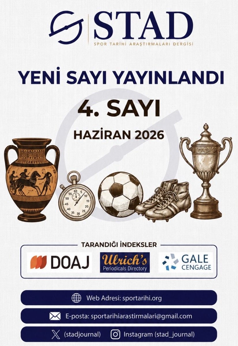 stadjournal's tweet photo. Spor Tarihi Araştırmaları Dergisi yeni sayısıyla yayında! https://t.co/Yk3Ux1ugac