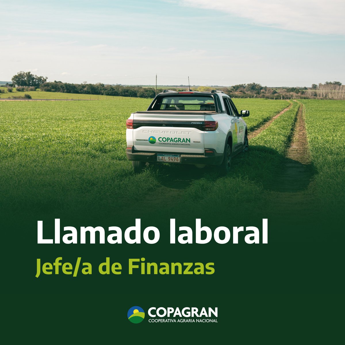 CopagranUy's tweet photo. 📣 ¡Sumate a nuestro equipo!

En COPAGRAN seleccionamos Jefe/a de Finanzas para nuestra Cooperativa. Una oportunidad para liderar la gestión financiera, optimizar la liquidez y ser parte de una organización líder en agronegocios.

Perfil: Contador/a Público/a o Lic. en Administración con al menos 3 años de experiencia en puestos similares.

📍 Modalidad: Montevideo o interior del país, con disponibilidad para viajar.

 📩 Postulate enviando tu CV a administracion@kaizenconsulting.com.uy — Asunto: Ref. 025

 📅 Plazo: 26/07/2026