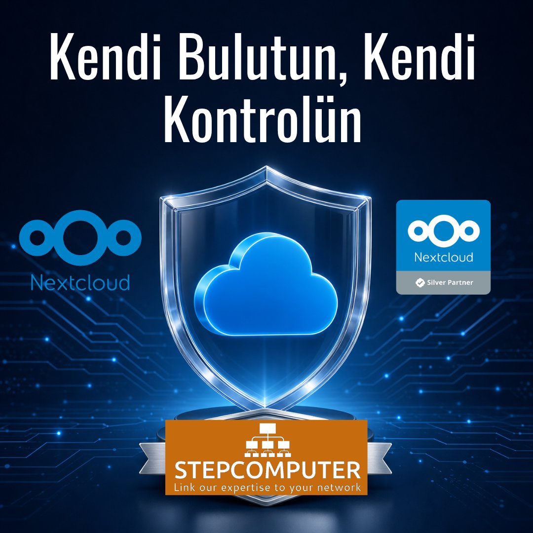 Step_Computer_'s tweet photo. Step Computer, Nextcloud Türkiye Silver Partner oldu. 🥈

Dosya, Talk, Office, Asistan — tek platform, kendi sunucunuzda. SaaS lisans maliyetlerine ve veri egemenliği endişelerine son.

Kurulum + eğitim + destek bizden. #Nextcloud #AçıkKaynak https://t.co/guphccXboR