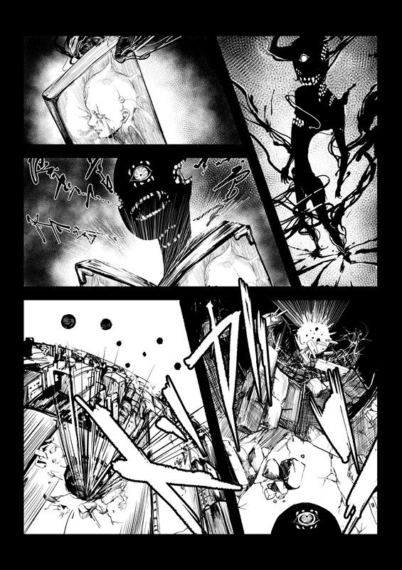 Kohakuenjoyer's tweet photo. @QJACK9 と私が一緒に取り組んでいる、近日公開のマンガのスニークピーク！

物語の名前は うつろな口 です。

応援よろしくお願いします！

#漫画 #Webcomic #OriginalManga https://t.co/ePJ6jjQxXF