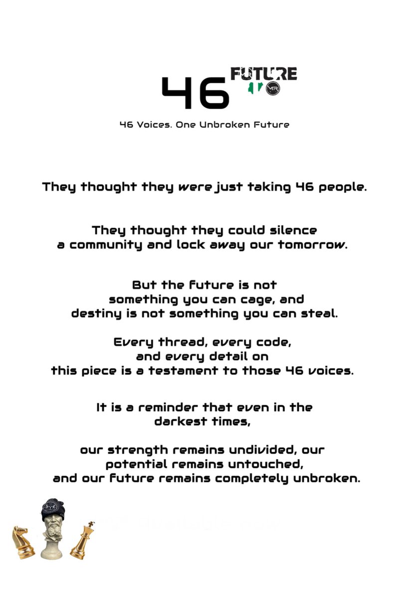 futuremrartng's tweet photo. 46 FUTURE
is a tribute to the resilience of those who came before us and a commitment to the generations rising to meet what comes next. We are reclaiming our story, stitch by stitch.
MrArtng FUTURE

AVAILABLE Now 🌍
On web
 https://t.co/Tb6a807NlH

and vendor within

Link in Bio https://t.co/DliRzT5vpQ
