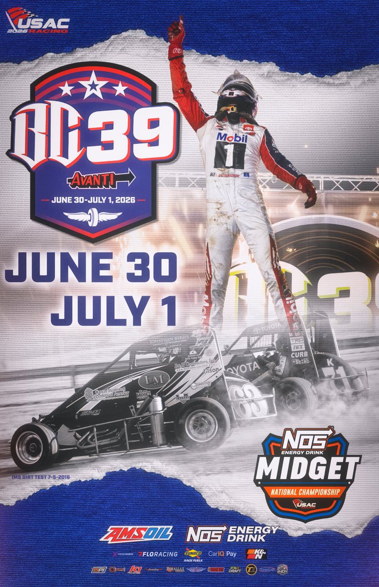 USACNation's tweet photo. It’s #BC39 week! 🤘

The Dirt Track at @IMS has it this Tuesday &amp; Wednesday night! 👊 

🎟️ https://t.co/fzvPy2Zm1L https://t.co/ijFqVzo4FM