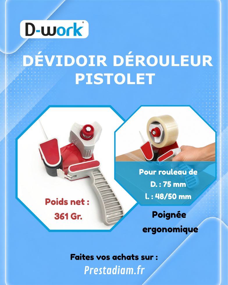 prestadiam's tweet photo. 📦Emballez plus vite et plus proprement !

Le dévidoir pistolet D-Work offre un gain de temps incroyable.

Parfait pour l'emballage, les expéditions et les déménagements. 💪

🛒 Commandez ici :
https://t.co/TIqIJ51Egi

#Emballage #Dévidoir #Logistique #DWork #Prestadiam https://t.co/YO0MR8NoLq