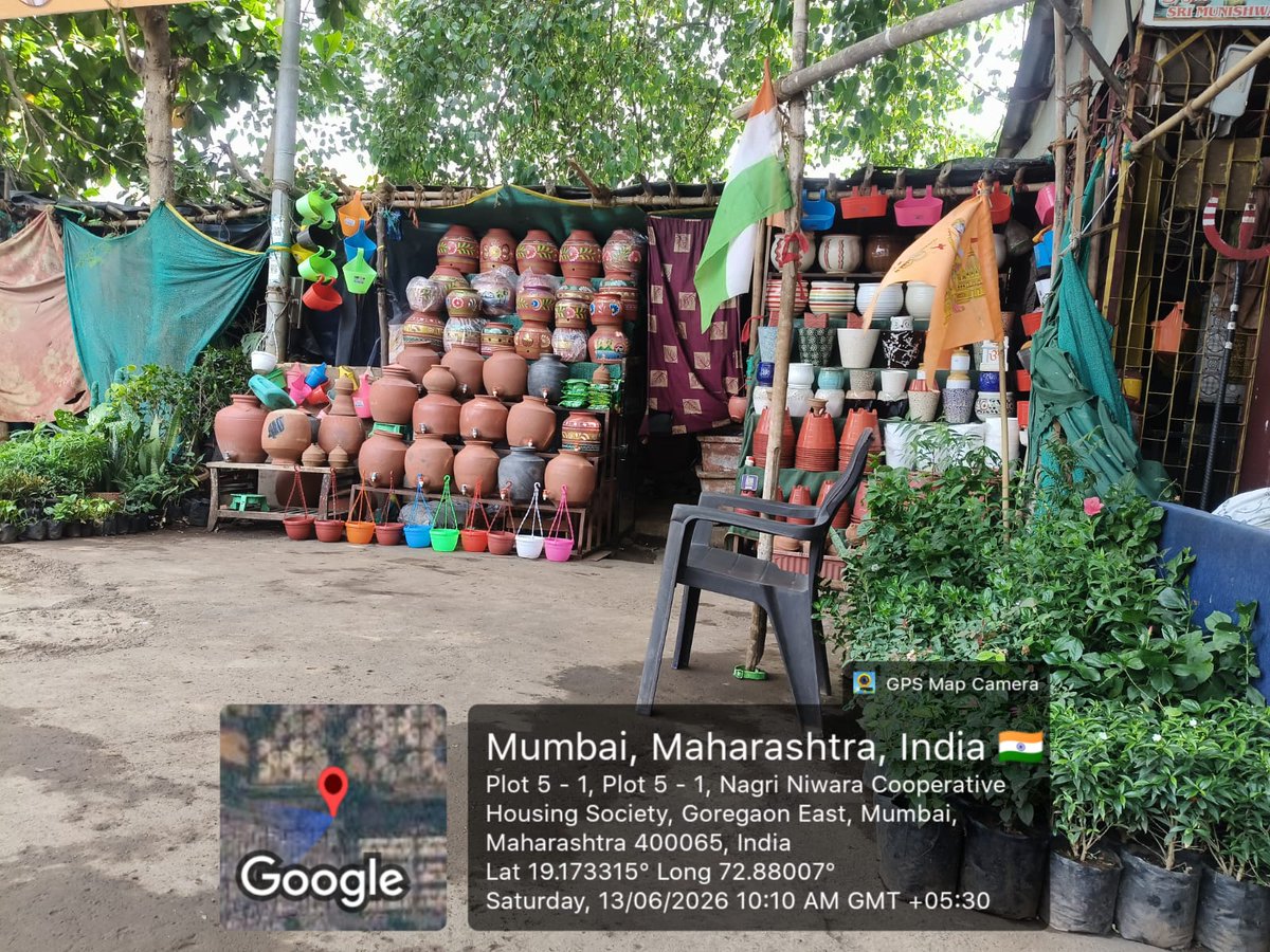 thepublic156's tweet photo. BMC Colony NNP Road No. 1 &amp; 2, D, Ward, Santosh Nagar, Goregaon E, Mumbai 400065, in front of Sai Prasad Hotel, is illegally occupying the road by setting up a nursery on the footpath and is also stealing electricity from the electric poles on the road. Therefore, @mybmcWardPE https://t.co/RpcDimID7Z
