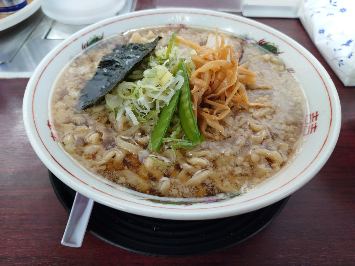 FastestThe's tweet photo. 中華そば太平楽　六丁の目店

ラーメン
ガリバタ肉飯

朝ラーでは来てましたが、今日夜営業で訪問、モチモチの麺すごく美味しかったです。😀 https://t.co/AULbHKLg8n