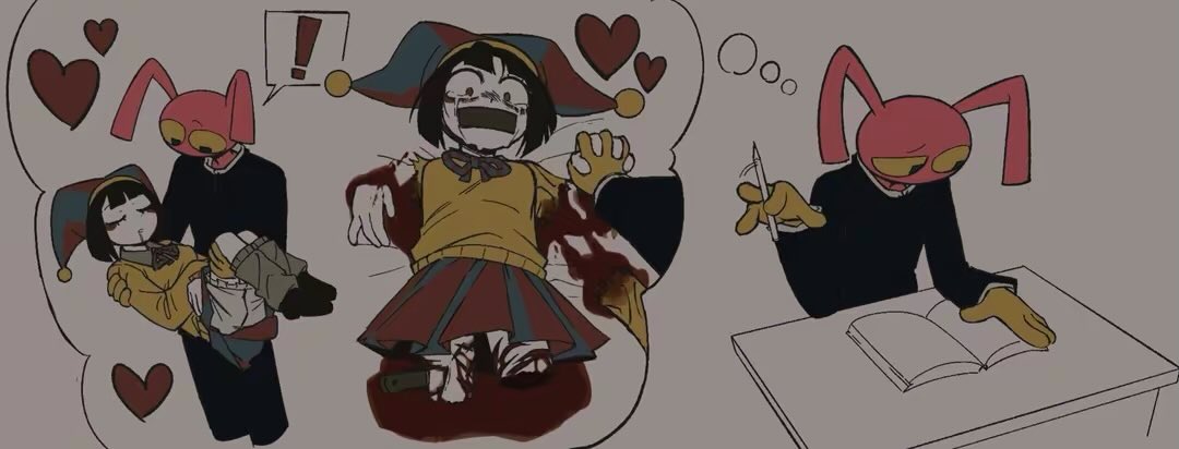 gluttonyWerdo's tweet photo. Hi #eviljax #pomni #fanart https://t.co/GKnXFvEOqY