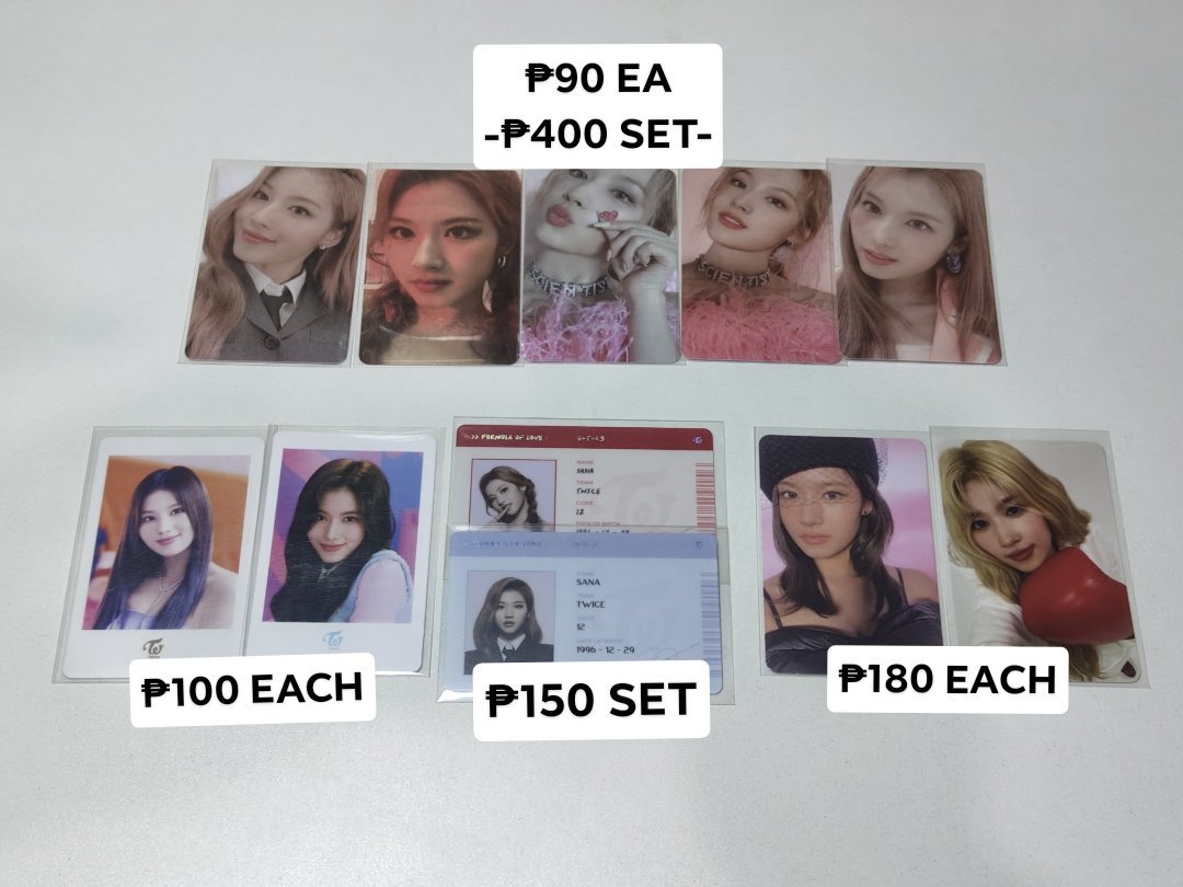jps_kart's tweet photo. WTS/LFB ONHAND Part 1

TWICE SANA PHOTOCARDS
💯 Official Photocards

Prices are stated in each photos.

❌ Sensitive buyer

DOP: July 15, 2026
MOP: GCash, Maya, Maribank
MOD: Sco, J&amp;T, Lalamove https://t.co/oQbcN9ZDMB