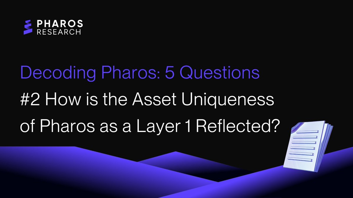 PharosResearch_'s tweet photo. Decoding Pharos: 5 Questions

Last time we covered @pharos_network' technical edge. This week we move from the engine to the fuel: the assets that actually run on the chain

🧵 Q2: Where does Pharos' asset uniqueness lie as a Layer 1? https://t.co/RGSUZ74VZq