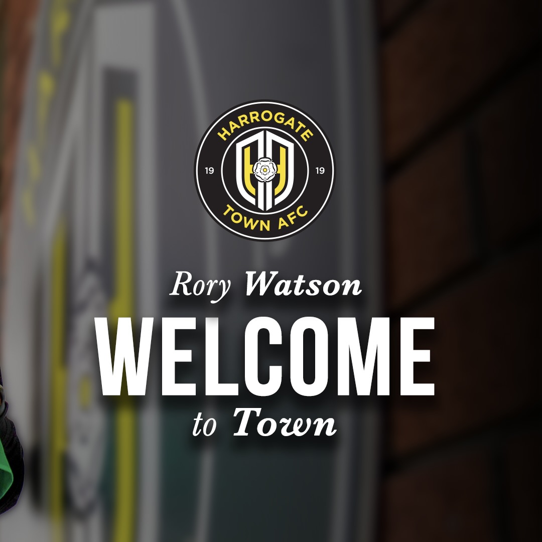 HarrogateTown's tweet photo. Our fifth summer signing is here...

Welcome to Town, Rory Watson ✍️