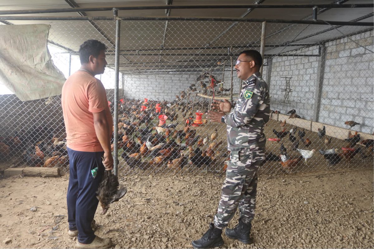 67BnSSB_INDIA's tweet photo. Promoting healthier livestock and stronger rural livelihoods! 

67 Bn SSB, Lungla conducted a Veterinary Civic Action Programme at Hoongla (Vibrant Village), creating awareness on animal healthcare, scientific farming, and government welfare schemes.

#SashastraSeemaBal https://t.co/J5ozOizBde